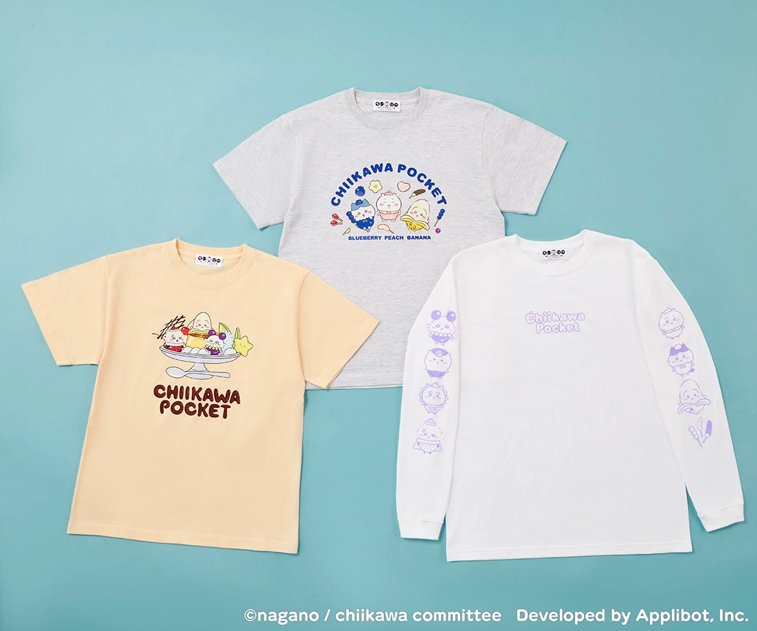 ちいかわぽけっと フルーツなL/S Tシャツ ホワイト(フリーサイズ)