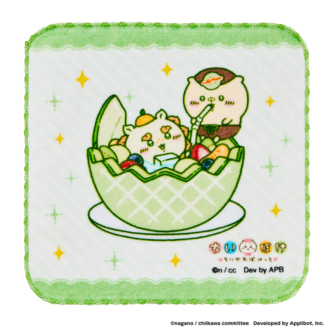 ちいかわぽけっと フルーツなハンドタオル（くりまんじゅう・シーサー）