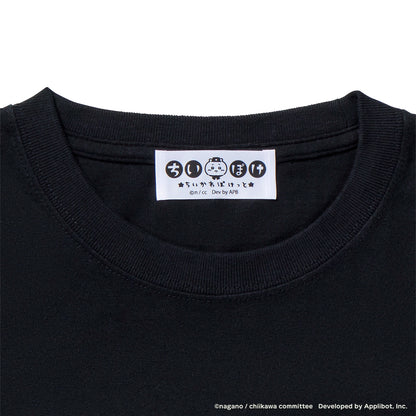 ちいかわぽけっと ファンタジーなL/S Tシャツ ブラック（フリーサイズ）