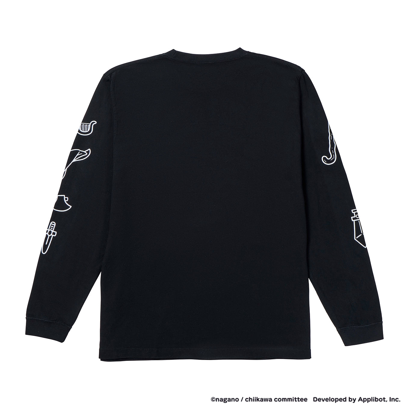 ちいかわぽけっと ファンタジーなL/S Tシャツ ブラック（フリーサイズ）