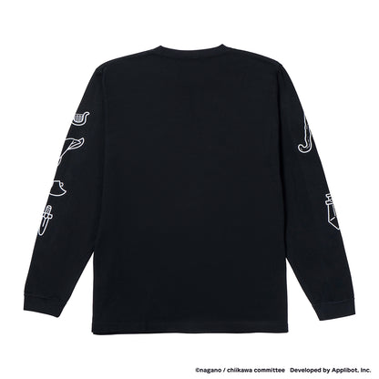 ちいかわぽけっと ファンタジーなL/S Tシャツ ブラック（フリーサイズ）