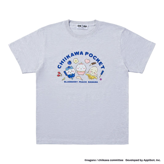 ちいかわぽけっと フルーツなTシャツ アッシュ
