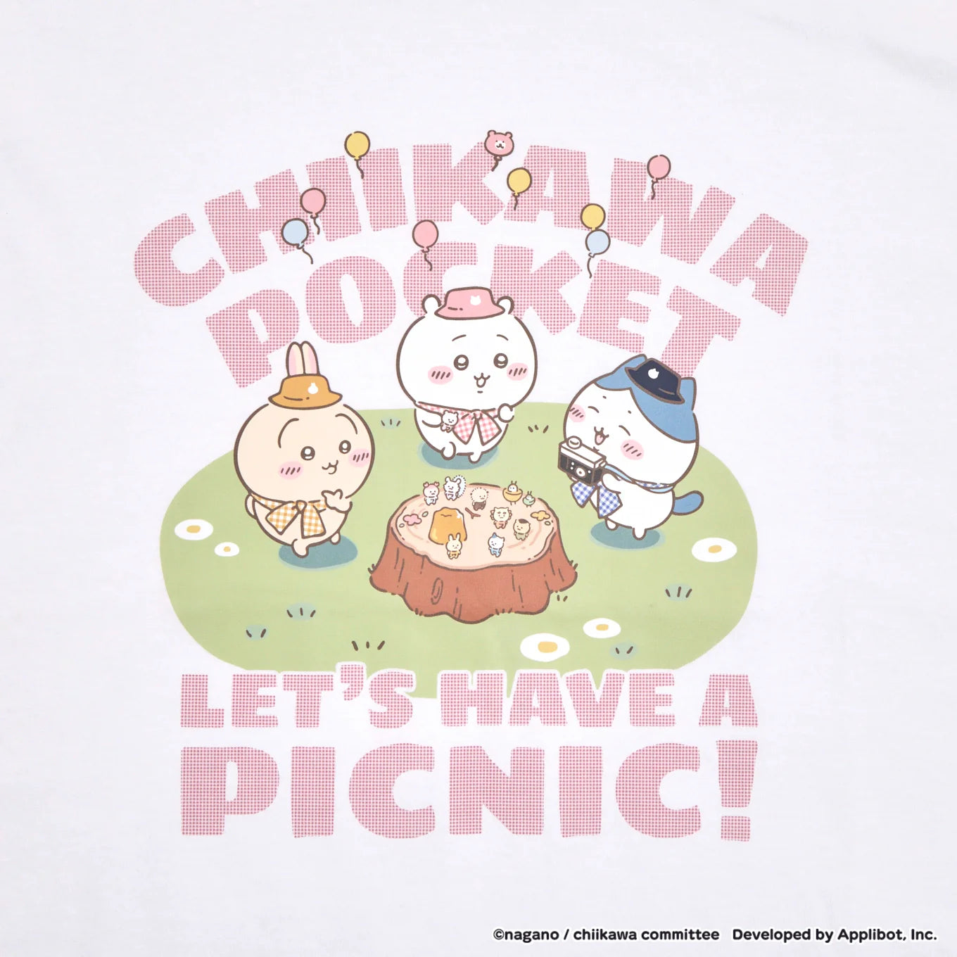 ちいかわぽけっと ピクニックなTシャツ ホワイト