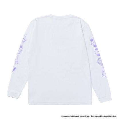 ちいかわぽけっと フルーツなL/S Tシャツ ホワイト（フリーサイズ）