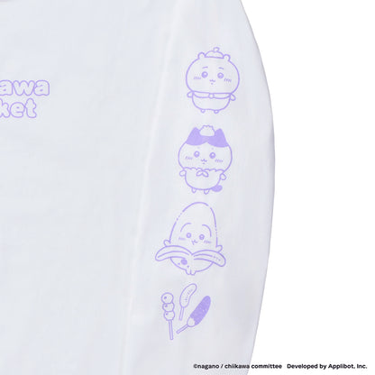 ちいかわぽけっと フルーツなL/S Tシャツ ホワイト（フリーサイズ）