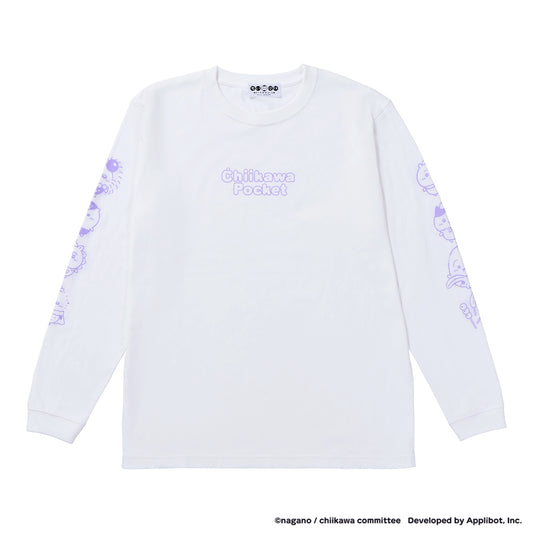 ちいかわぽけっと フルーツなL/S Tシャツ ホワイト（フリーサイズ）